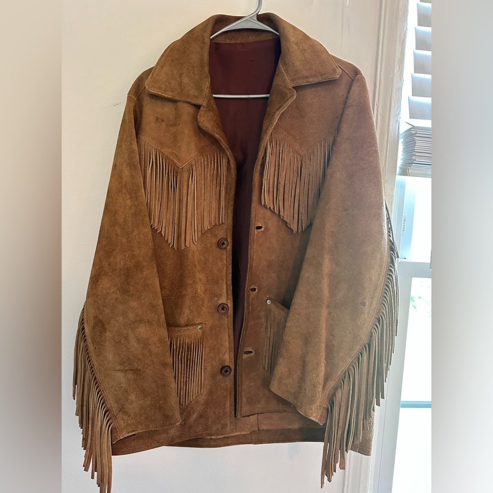 Brown Suede Fringe Jacket